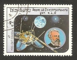 Sellos de Asia - Laos -  595 - La Luna y Julio Verne