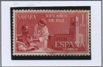 Stamps Spain -  XXV años d' Paz. Asistencia Medica