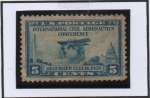 Stamps United States -  avión y Globo terráqueo