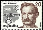 Stamps Spain -  ESPAÑA 1987 2881 Sello Nuevo I Centenario de la Muerte de Narcis Monturiol Yvert2527 Scott2527