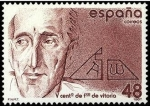 Stamps Spain -  ESPAÑA 1987 2883 Sello Nuevo V Centenario del nacimiento de Francisco de Vitoria Yvert2498 Scott2508
