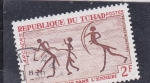 Sellos de Africa - Chad -  pinturas rupestres