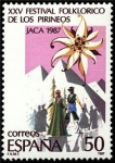 Sellos del Mundo : Europa : Espa�a : ESPAÑA 1987 2910 Sello Nuevo XXV Festival Folklorico de los Pirineos Jaca Yvert2526 Scott2526