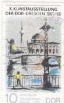 Stamps Germany -  panorámica de Dresde