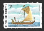 Sellos de Asia - Maldivas -  735 - Barco
