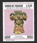 Stamps : America : Paraguay :  1060 - Arte Precolombino
