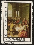 Stamps : Asia : United_Arab_Emirates :  AJMAN -  Pintura religiosa - La última cena