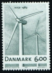 Sellos de Europa - Dinamarca -  serie- Molinos de viento