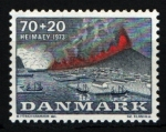 Stamps Denmark -  Pro victimas volcan Islandia