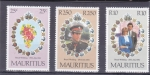 Stamps Mauritius -  Boda principe Carlos y Lady Di 