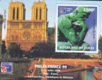 Sellos de Africa - Chad -  NOTRE-DAME DE PARÍS Y PENSADOR DE RODIN 