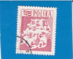 Stamps Poland -  mapa turístico 