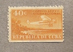 Sellos de America - Cuba -  Avión sobre la costa de Cuba