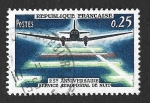 Stamps France -  1089 - XXV Aniversario del Servicio de Correo Aéreo Nocturno
