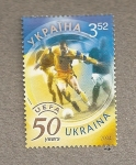 Stamps Europe - Ukraine -  50 años de la UEFA
