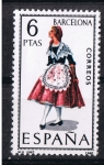 Stamps Spain -  Trajes típicos  Barcelona