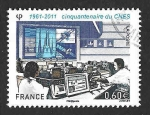 Stamps France -  4096 - L Aniversario del Centro Espacial de Guayana en Kourou