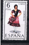 Stamps Spain -  Trajes típicos  Cádiz