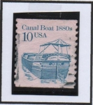 Stamps United States -  Barco d' Canal