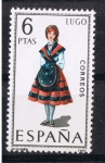 Stamps Spain -  Trajes típicos  Lugo