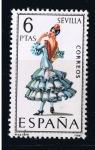 Stamps Spain -  Trajes típicos  Sevilla