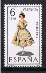 Stamps Spain -  Trajes típicos  Valencia