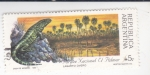 Stamps Argentina -  PARQUE NACIONAL EL PALMAR-lagarto overo