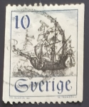 Stamps Sweden -  Navio de guerra