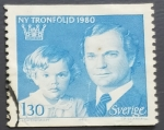 Stamps : Europe : Sweden :  Carlos Gustavo y Princesa Victoria