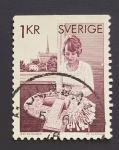 Stamps : Europe : Sweden :  Encaje de bolillos