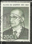 Stamps Israel -  Alcide de Gasperi
