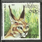 Stamps Laos -  Felis Caracal