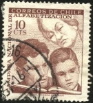 Stamps : America : Chile :  Campaña nacional de alfabetización.