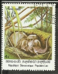 Stamps Laos -  Elefantes