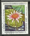 Stamps : Asia : Laos :  Nymphaea Nouchali