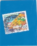 Stamps : Africa : Tunisia :  panorámica de Korbous