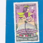 sello : Africa : Túnez : Túnez tierra de congresos