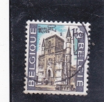  de Europa - Bélgica -  Catedral Románica y fuente gótica Nivalles