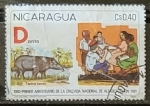 Stamps Nicaragua -  Grupo de lectores