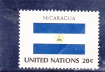 Stamps : America : ONU :  BANDERA NICARAGUENSE 