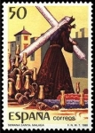 Stamps Spain -  ESPAÑA 1988 2934 Sello Nuevo Grandes Fiestas Populares Españolas Semana Santa Málaga Jesús El Rico Y