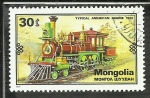 Stamps : Asia : Mongolia :  Typical American Engine 1860