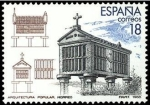 Stamps Spain -  ESPAÑA 1988 2936 Sello Nuevo Turismo Arquitectura Popular Horreo Gallego de piedra Michel2836 Scott2