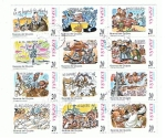 Sellos del Mundo : Europa : Espaa : Correspondencia Epistolar Escolar  Escenas de Don Quijote  1ª parte