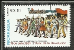 Stamps : America : Nicaragua :  El pueblo unido en la defensa y la produccion