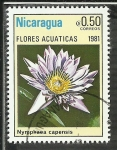 Stamps Nicaragua -  Nymphaea Capensis