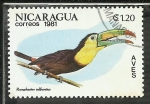 Stamps : America : Nicaragua :  Ramphastos Sulfuratus