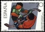 Stamps Spain -  ESPAÑA 1988 2957 Sello Nuevo Deportes XXVIII Campeonato del Mundo Hockey patines Michel2838 Scott256
