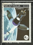 Stamps Nicaragua -  Exploracion Espacial