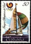 Stamps Spain -  ESPAÑA 1988 2958 Sello Nuevo Deportes Vela Juegos Olimpicos de Seul Michel2840 Scott2567 Barco Veler